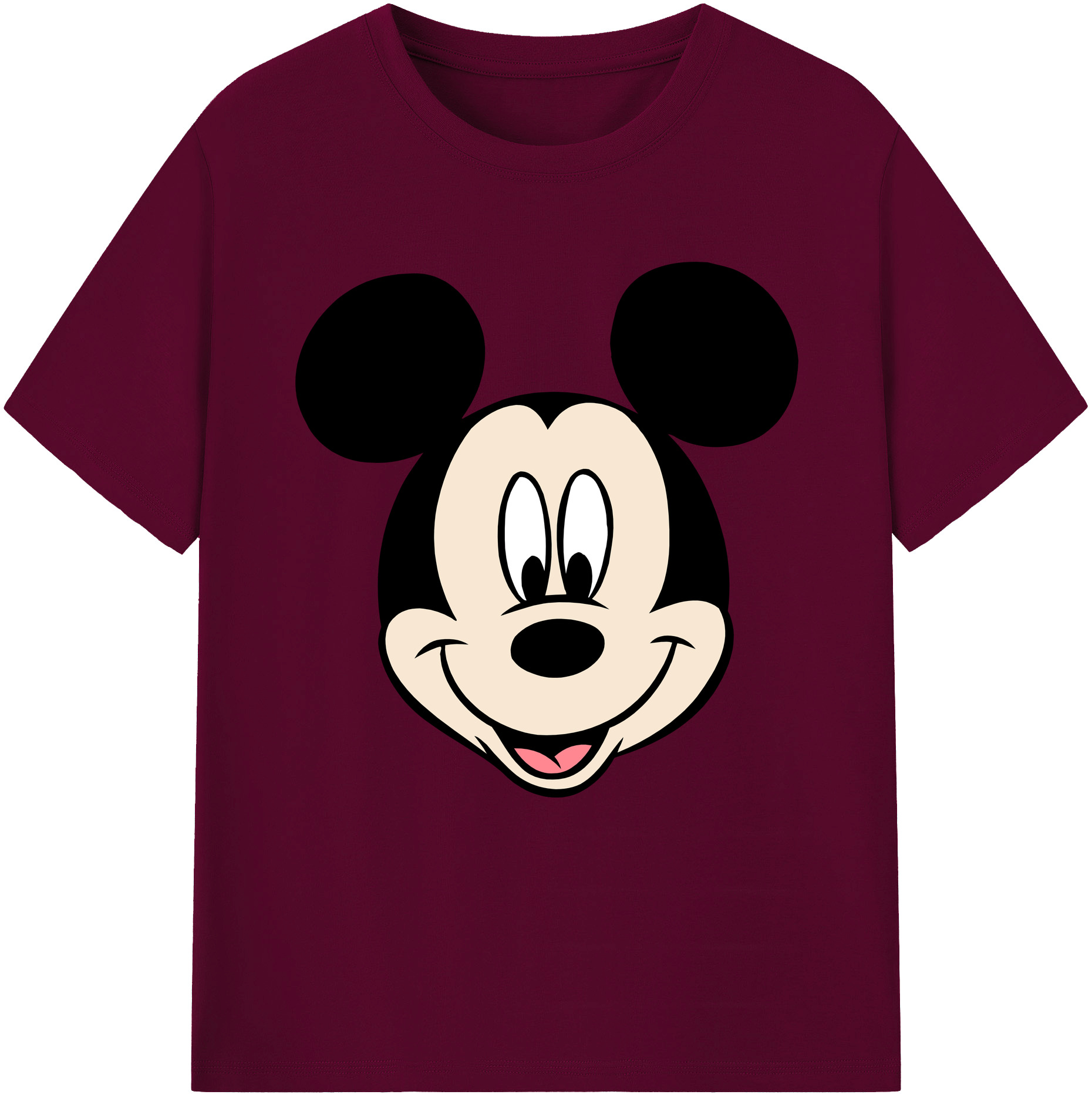 （画像用） ミッキーマウス Mickey Mouse レディースカジュアルプリントTシャツ（綿100％）